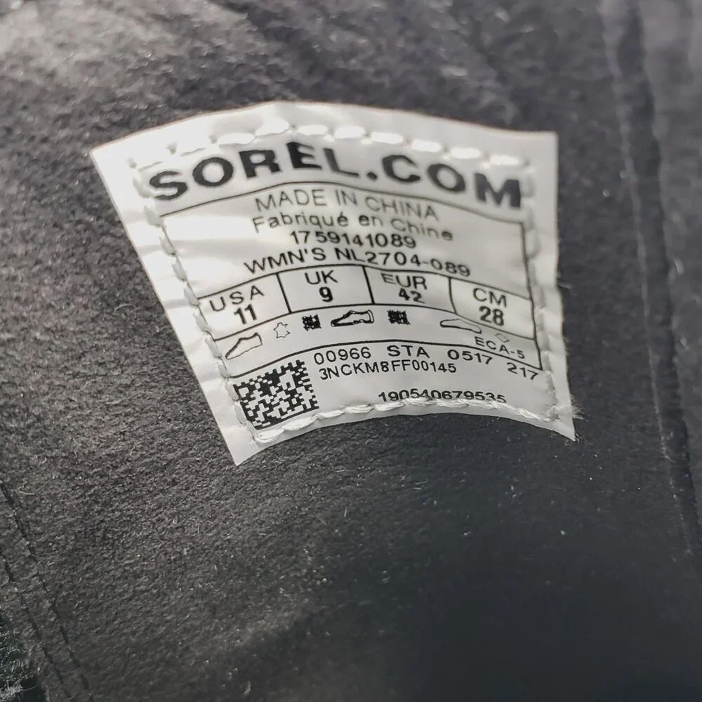 Sorel Lea Wedge‎ Chelsea Boots Womens 11 Waterproof Leather NL2704-089 Grey